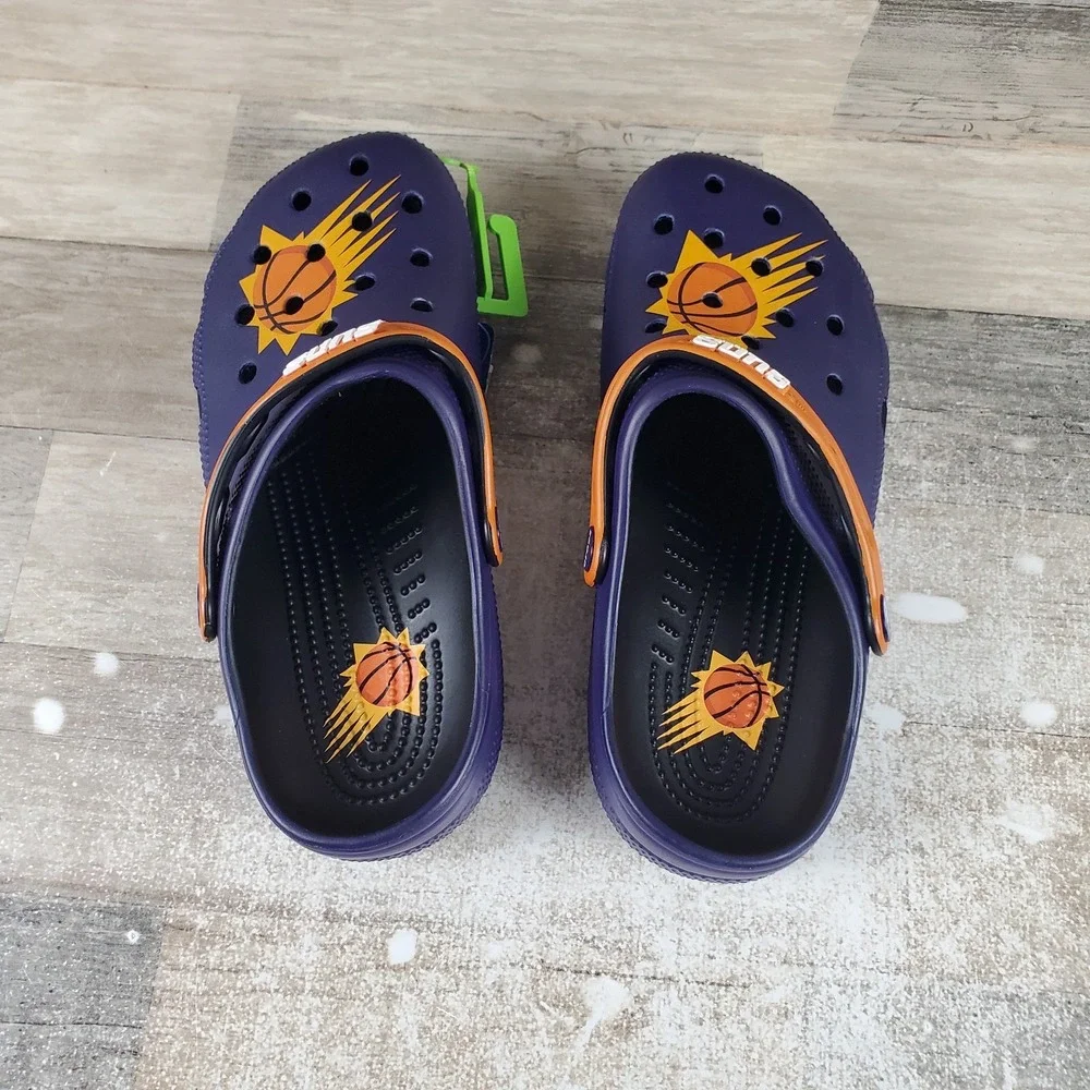 Crocs NBA Phoenix Suns Classic Womens Clogs Sz 9 Purple Rubber Slingback